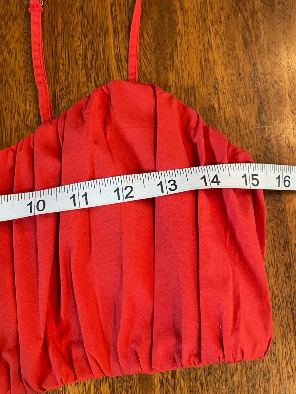 Abercrombie & Fitch Rust Colored Ruched Adjustable Thin Spaghetti Strap Top - Picture 9 of 10
